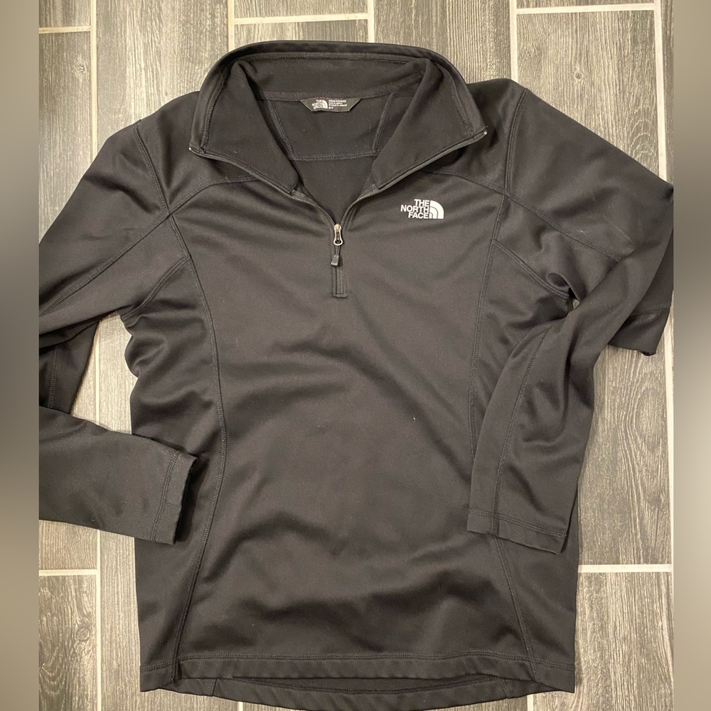 THE NORTH FACE Men’s Black 1/4 Zip Pullover Athletic Hiking Size S Bin PM